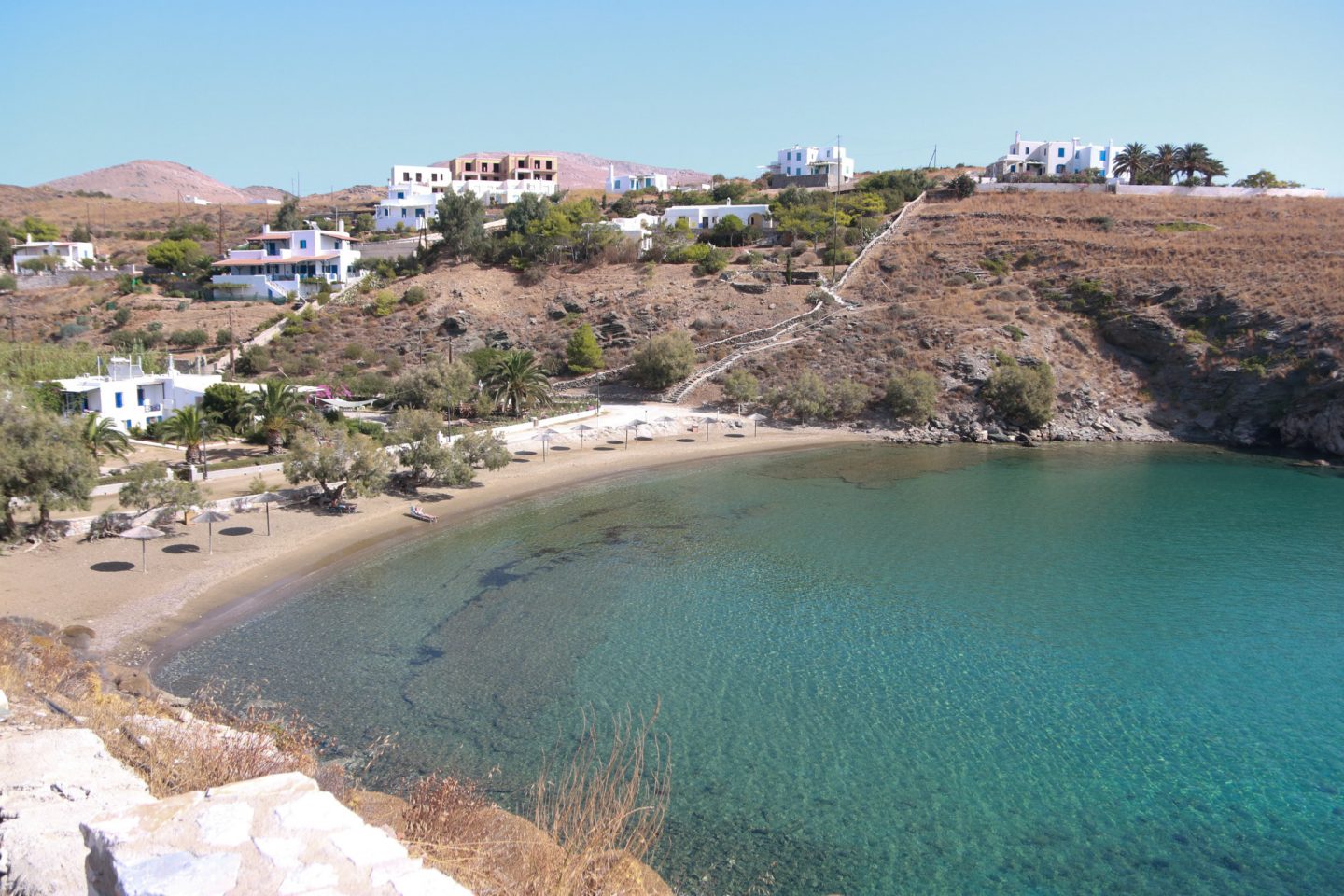 Syros- fünf wunderschöne Strände. Hier Ambela Strand.