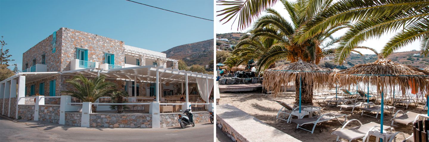 Syros- fünf wunderschöne Strände. Hier, Kini Beach Hotel und Strand.