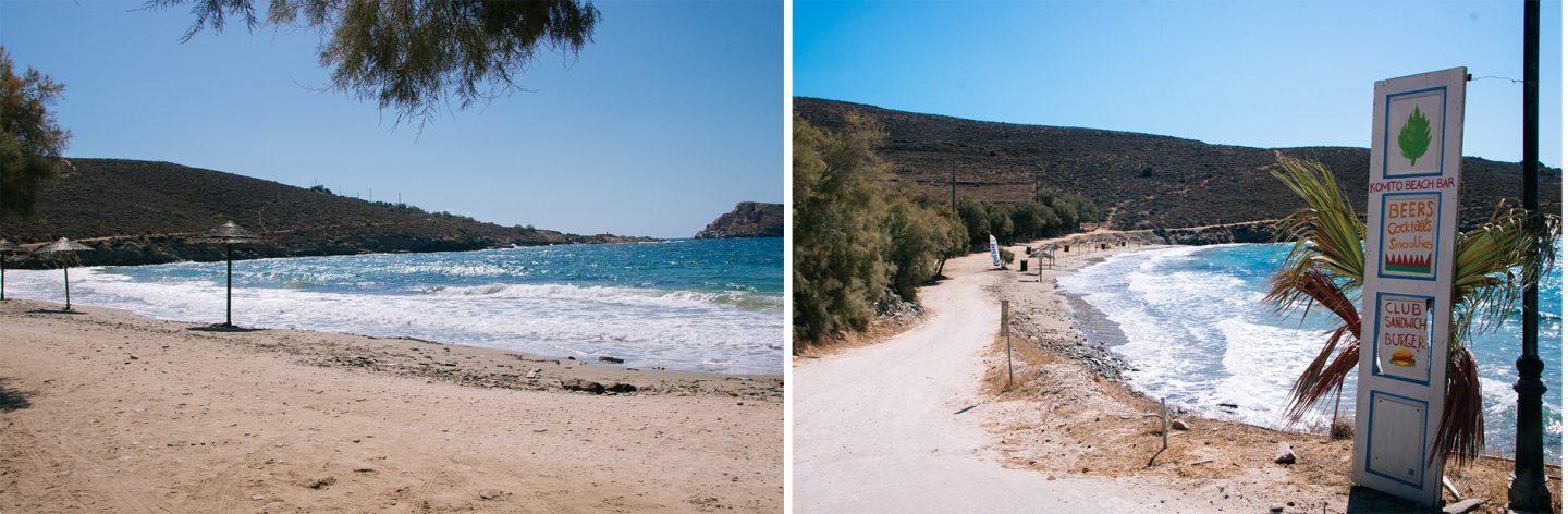 Syros- fünf wunderschöne Strände. Hier, Komito Beach mit feinem Sand und hlasklarem Meer.