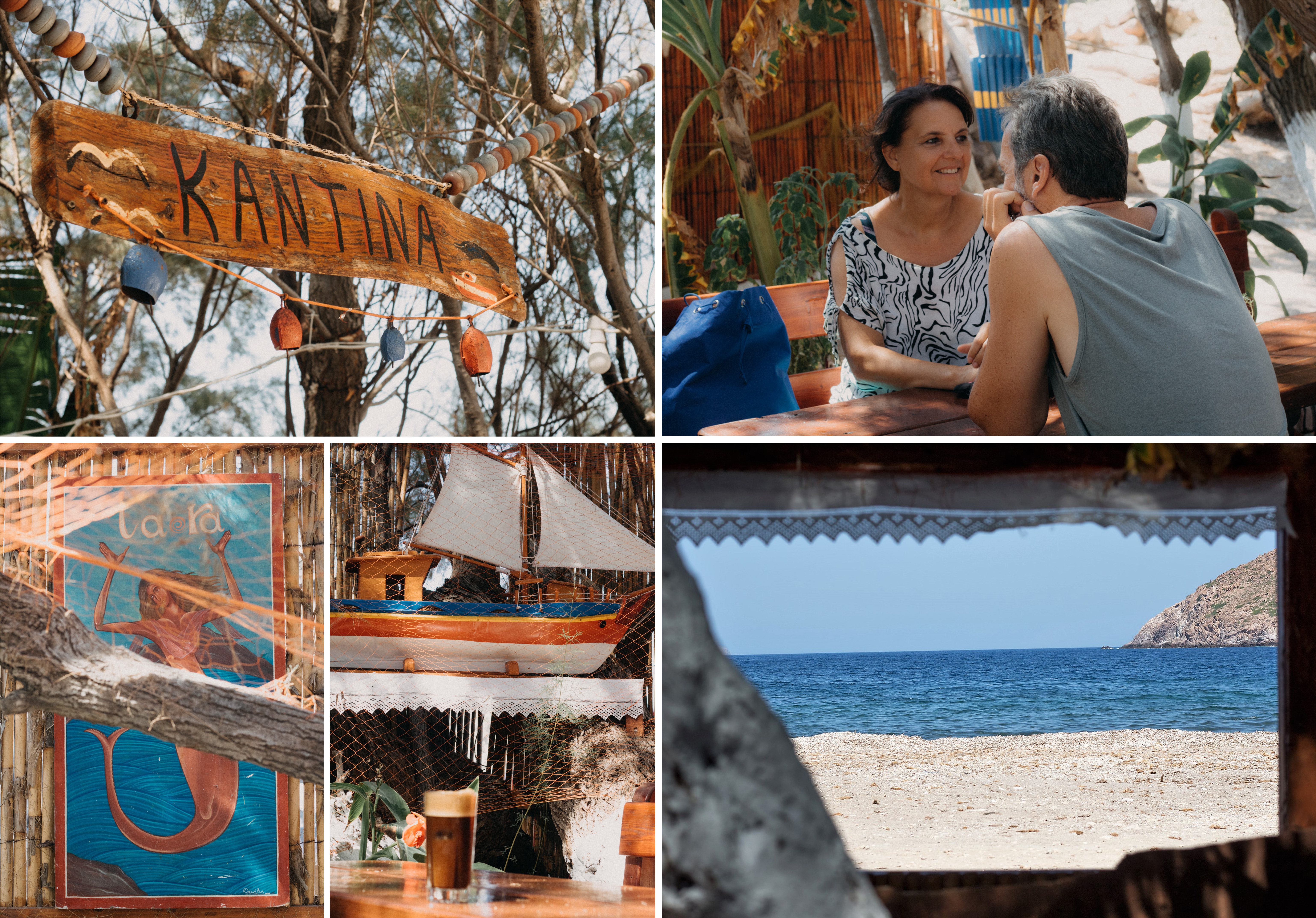 Lefkes Strand - Patmos. urige Kantina mit viel Liebe gestaltet