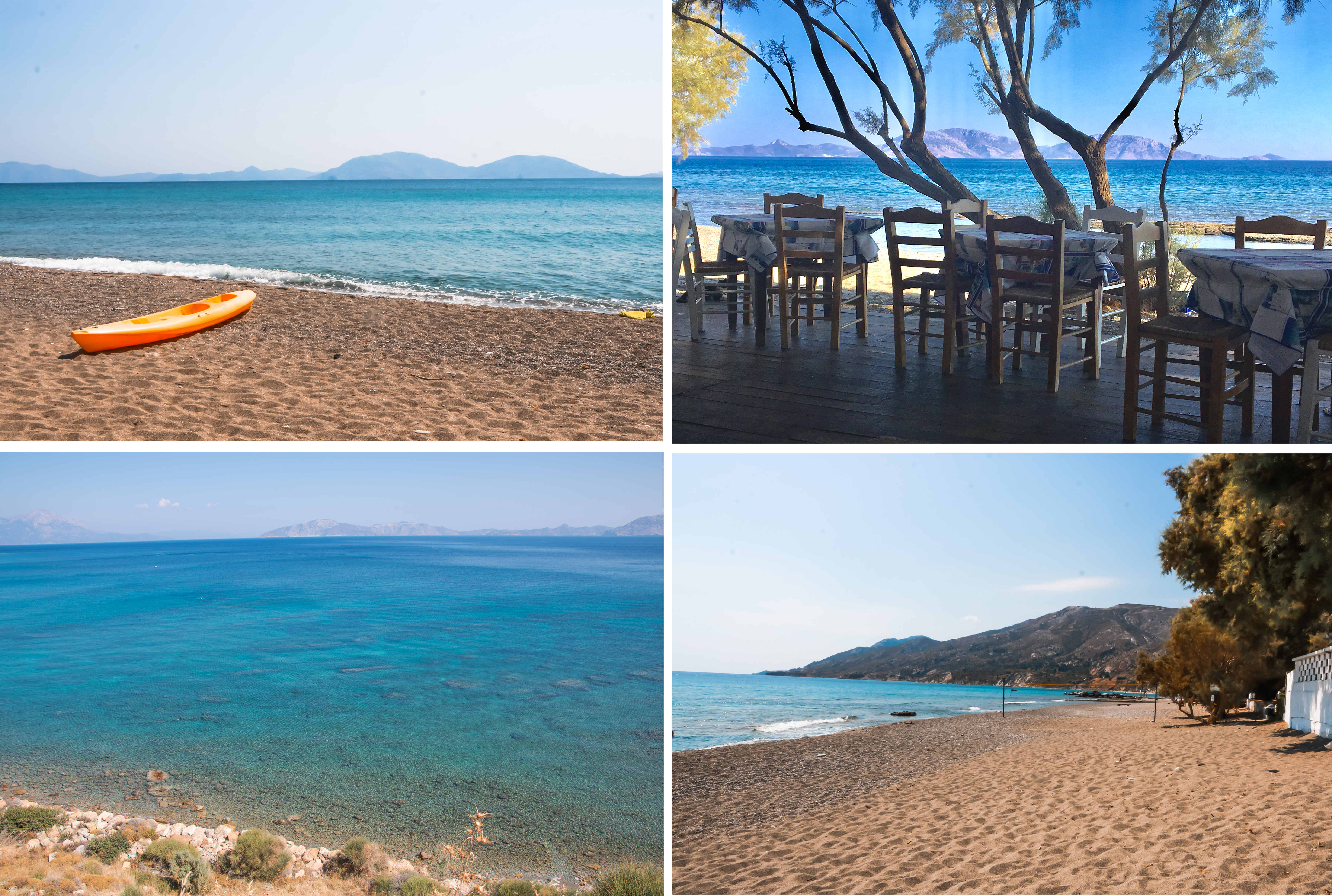 Fanari Beach im Südosten der Insel - schöner langer Strand mit Tavernen